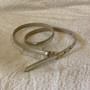 Gold skinny belt